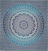 Indischer blauer Mandala-Wandteppich, ästhetische Raumdekoration, Zuhause – Accessoires und Dekorationen, Naty Shop
