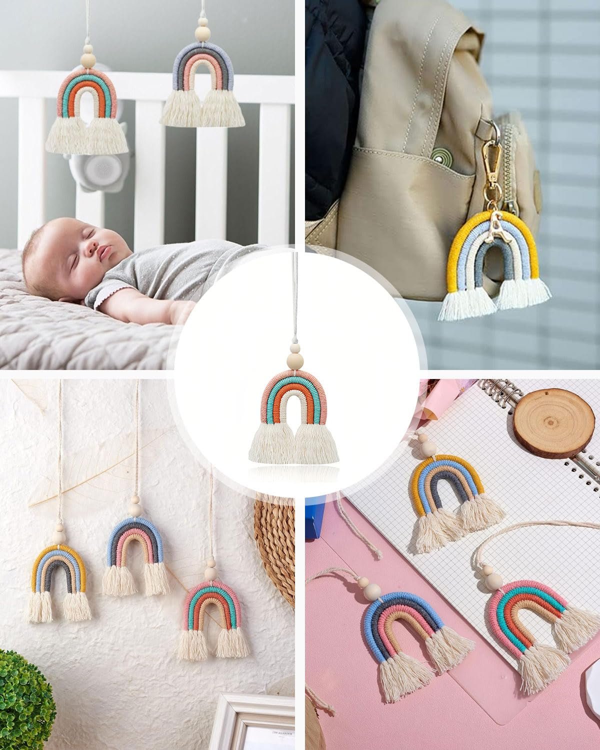Wandteppich kgduyc handgewebtes Stück rainbow14 Kinderzimmer rainbow Home - Accessoires und Dekorationen Naty Shop