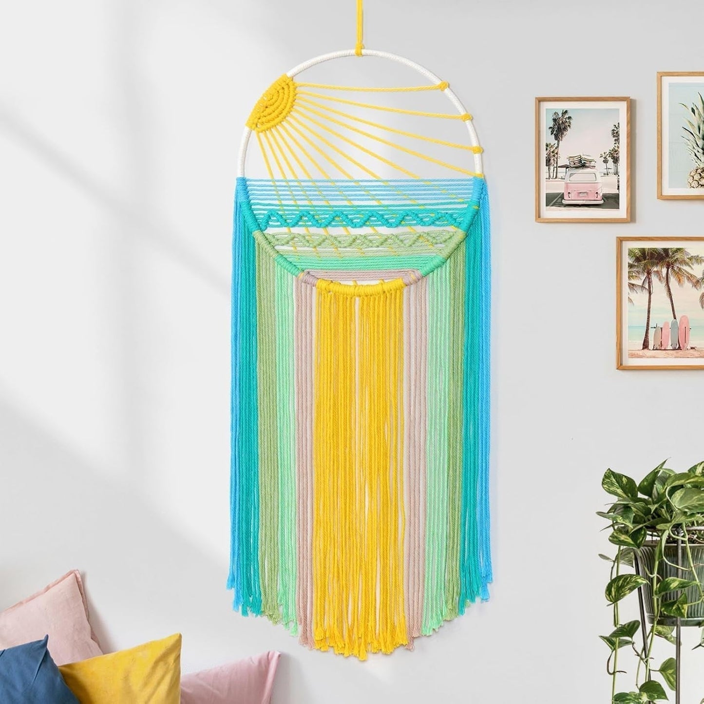 Wandteppich Lomohoo Traumfänger Wandteppich Sonnenmuster Regenbogenzimmer Zuhause – Accessoires und Dekorationen Naty Shop Sunrise