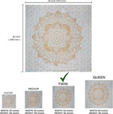 Tapisserie Mandala Raumdekoration Leinwand Weißgold Zuhause - Accessoires und Dekorationen Naty Shop