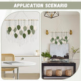 Großer kunstgewebter, handgefertigter Wandteppich mit Quasten und Blättern. Startseite – Accessoires und Dekorationen Naty Shop