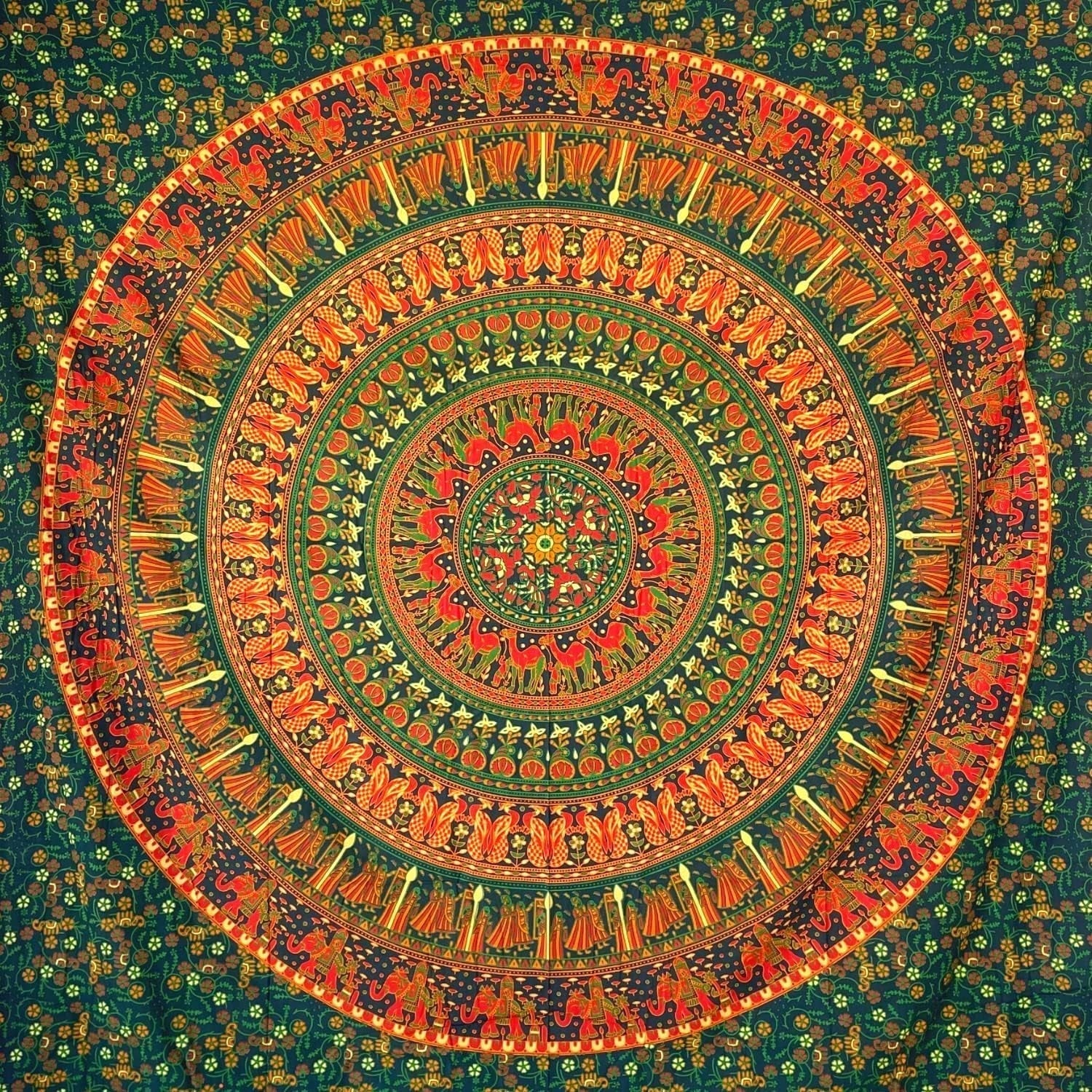 Wandteppich Momomus Mandala bunte Baumwolle orientalische Designs Zuhause – Accessoires und Dekorationen Naty Shop Greetings 210 L x 230 B cm