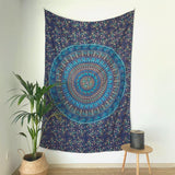 Tapisserie Momomus Mandala farbige Baumwolle orientalische Designs Zuhause - Accessoires und Dekorationen Naty Shop Blau C 135L x 210B cm
