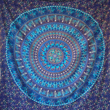 Tapisserie Momomus Mandala farbige Baumwolle orientalische Designs Zuhause - Accessoires und Dekorationen Naty Shop Blau C 210L x 230B cm