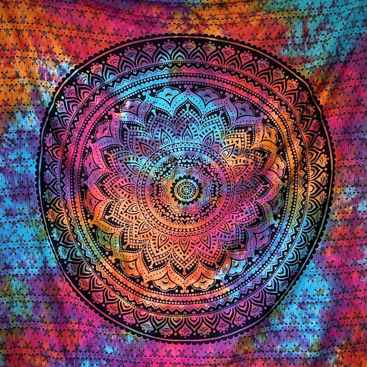 Wandteppich Momomus Mandala Hippie oder Psychedelic xxl Zuhause - Accessoires und Dekorationen Naty Shop Mehrfarbig 7 230L x 210B cm