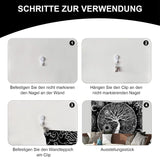 Wandteppich schwarz weiß Baumleben Wandteppich Phasen Mond Zuhause - Accessoires und Dekorationen Naty Shop