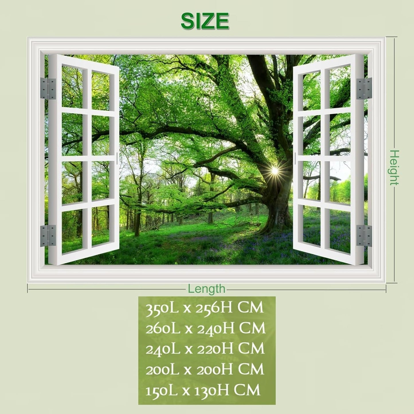 Gobelin Dschungellandschaft xxl Waldleinwand Fenster Home - Accessoires und Dekorationen Naty Shop