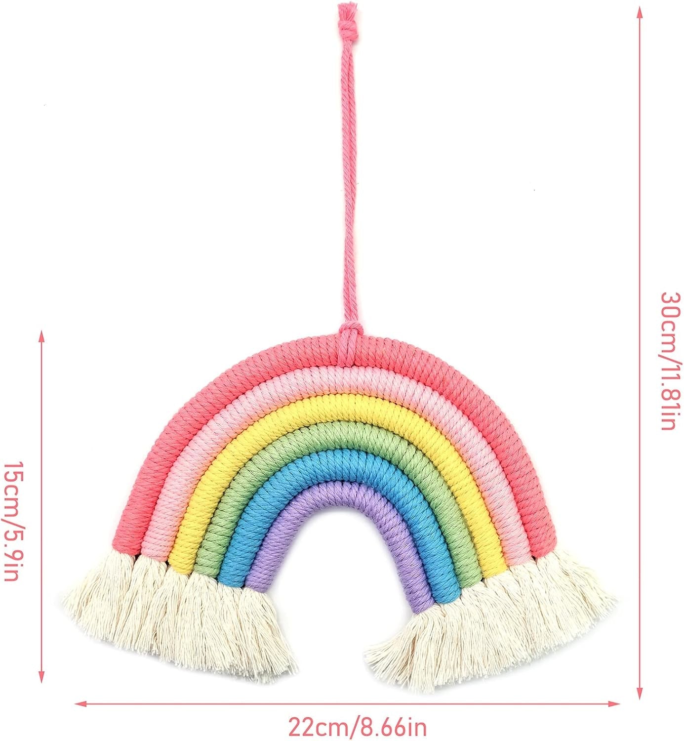 Dekorativer Regenbogen-Wandteppich, der das Schlafzimmer des Kinderzimmers Casa - Accessoires und Dekorationen Naty Shop schmückt