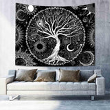 Tapisserie Sequpr Baum Leben Sonne Mond Zuhause – Accessoires und Dekorationen Naty Shop