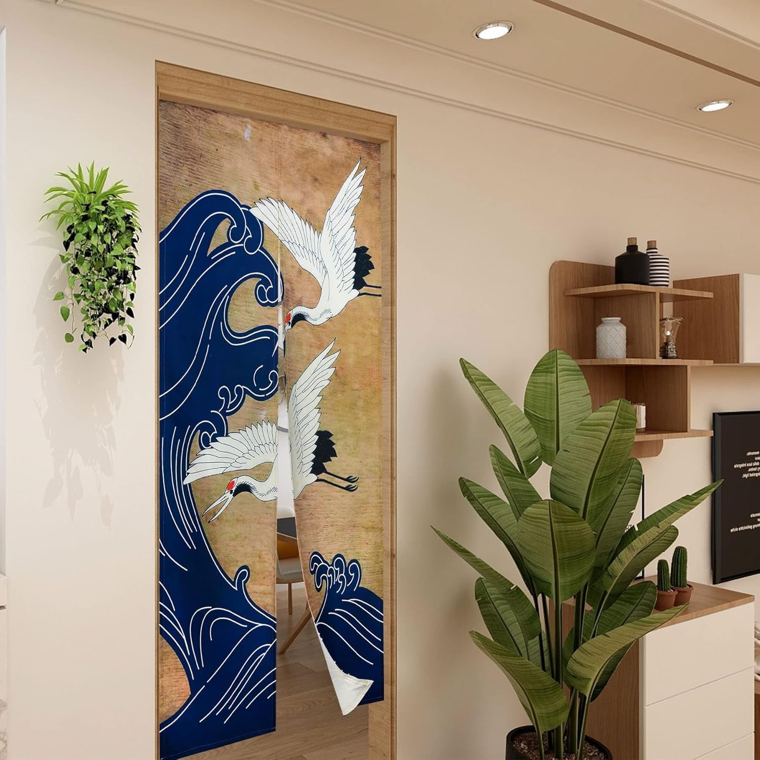Wandteppich im japanischen Stil, dicker Noren-Vorhang aus Leinen, Zuhause – Accessoires und Dekorationen Naty Shop