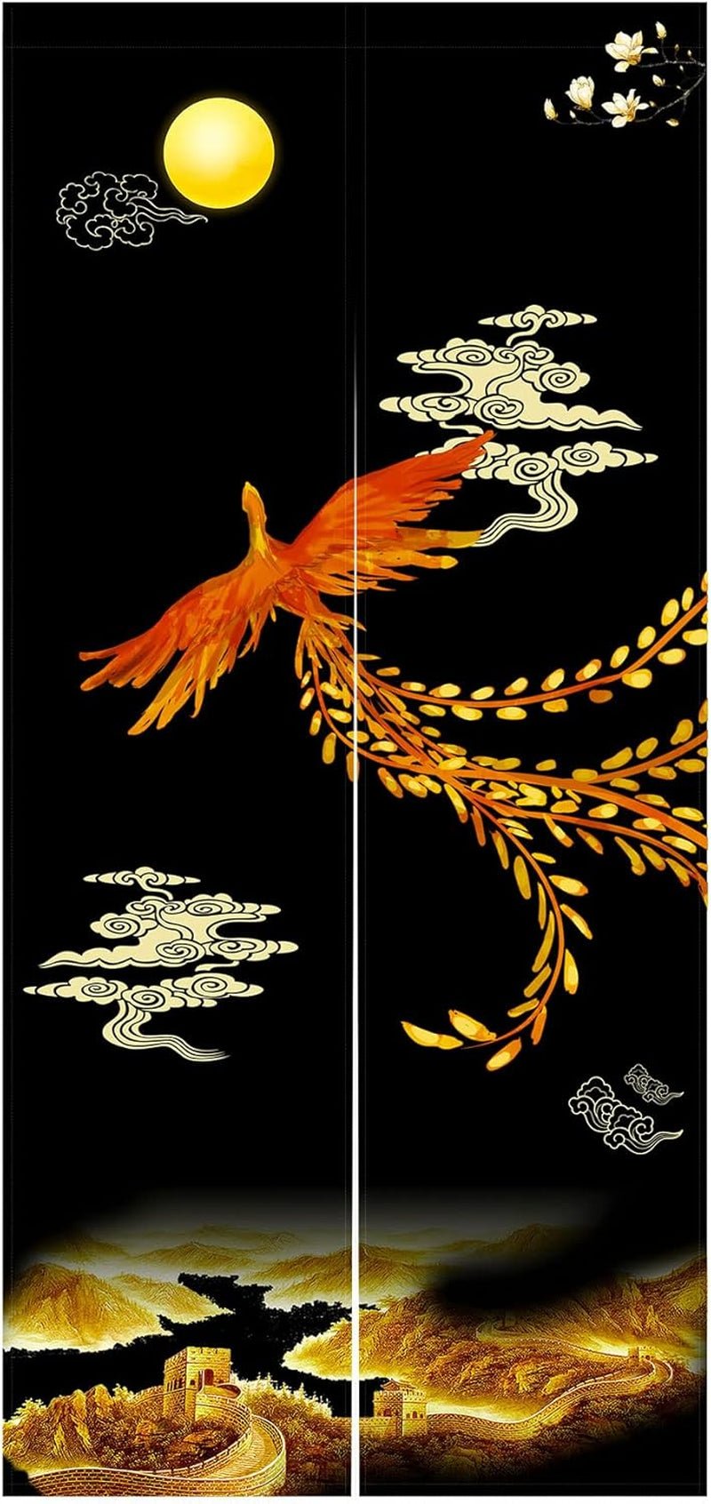 Wandteppich im japanischen Stil Noren lange dicke Türtrennung Zuhause - Accessoires und Dekorationen Naty Shop H180 x B85 cm (1er-Pack)