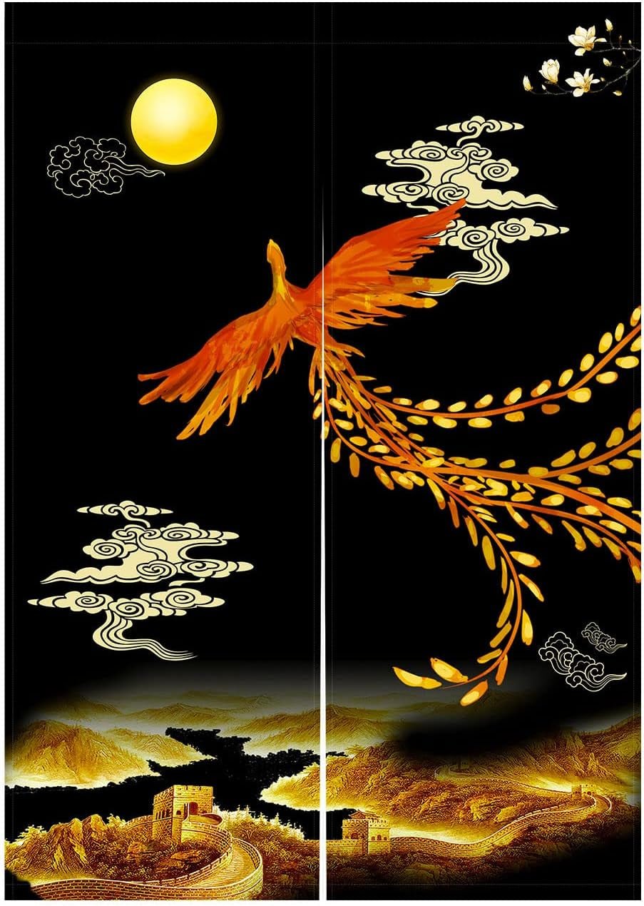 Wandteppich im japanischen Stil Noren lange dicke Türtrennung Zuhause - Accessoires und Dekorationen Naty Shop H120 x B85 cm (1er-Pack)