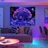 Wandteppich Suaywo Psychedelic Fluorescent Tree Life Room Home – Accessoires und Dekorationen Naty Shop