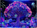 Wandteppich suaywo psychedelisch fluoreszierende Baumlebenskamera Startseite – Accessoires und Dekorationen Naty Shop Standardtitel