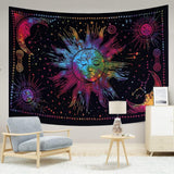 Wandteppich Sonne Mond Stern spirituell ästhetisch Regenbogen Baumwolle Zuhause – Accessoires und Dekorationen Naty Shop Regenbogen 150 L x 137 B cm