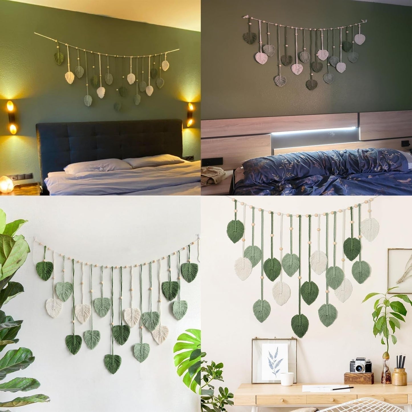 Tapisserie-Aufhängung, Dekoration, gewebte Blätter, Zuhause – Accessoires und Dekorationen, Naty Shop
