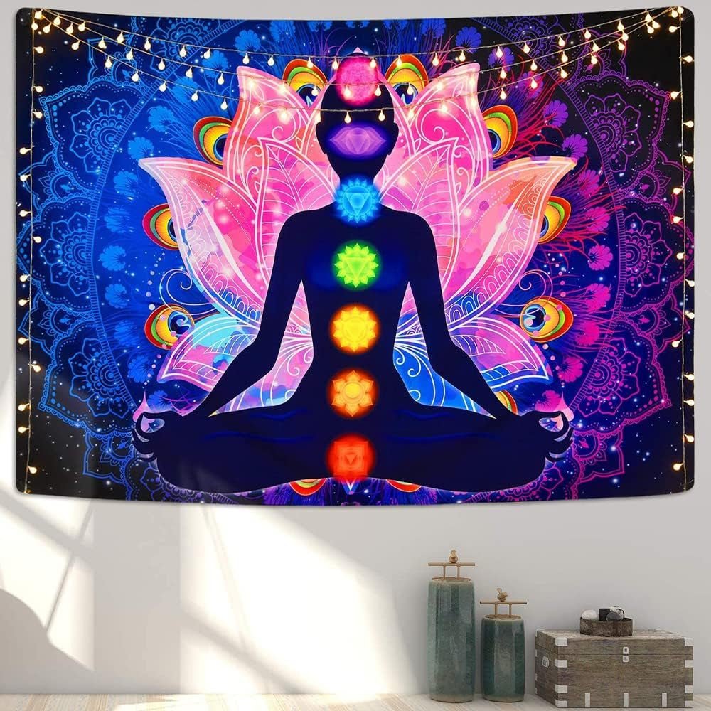 Bunter mystischer Mandala-Wandteppich Zuhause – Accessoires und Dekorationen Naty Shop