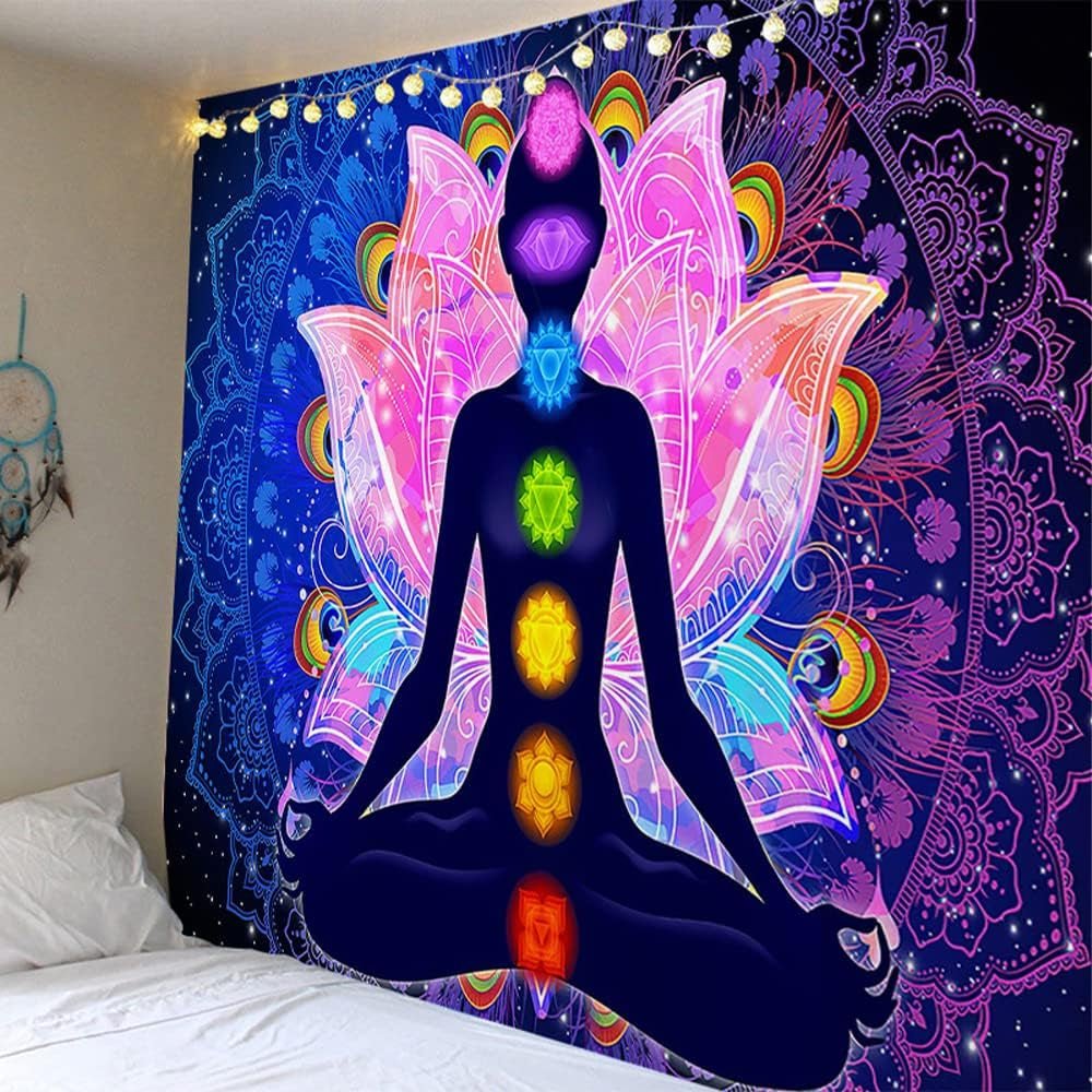 Bunter mystischer Mandala-Wandteppich Zuhause – Accessoires und Dekorationen Naty Shop