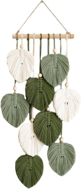 Wandteppich, Wandteppich, Holzperlen, grüne Blätter, Anleitung, Zuhause – Accessoires und Dekorationen, Naty Shop, Standardtitel