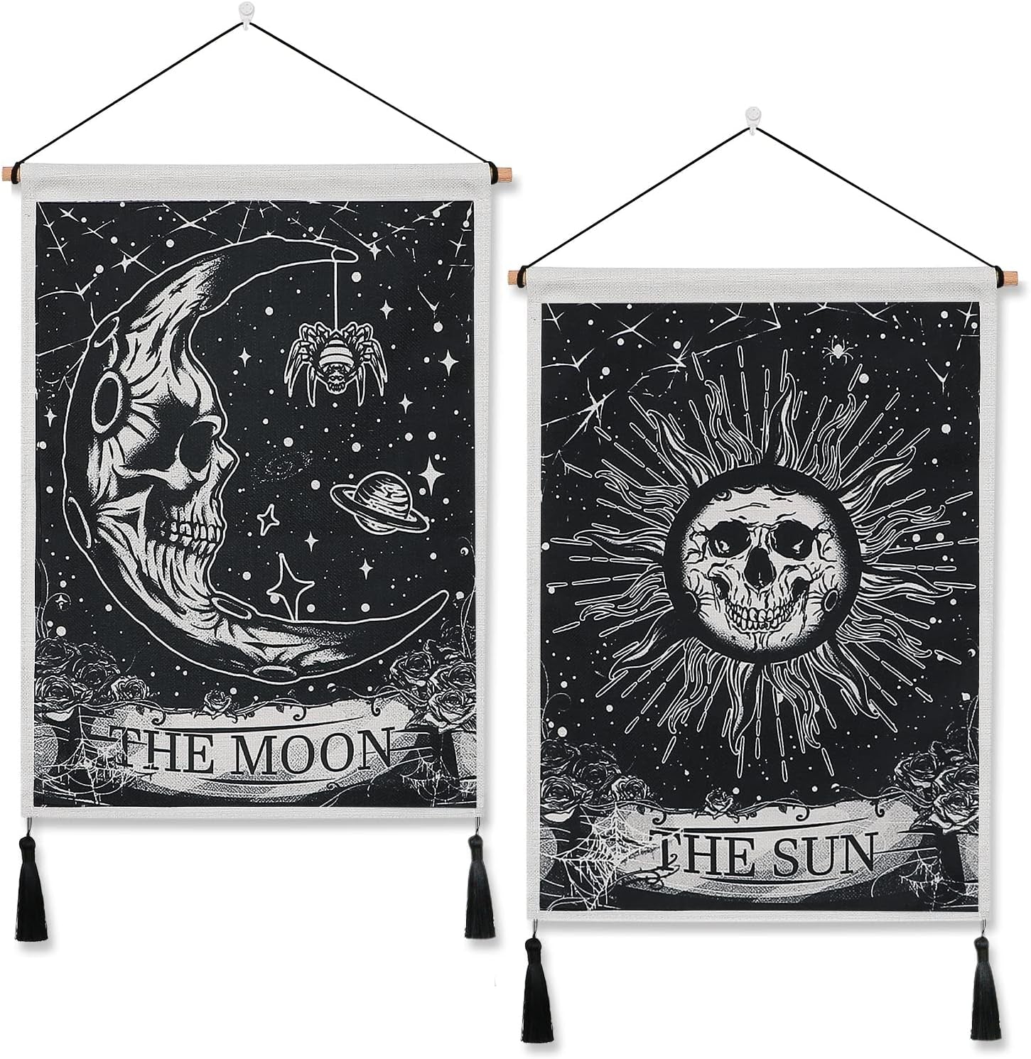 Wandteppich Weldomcor Totenkopf Tarot Set Sonne Startseite – Accessoires und Dekorationen Naty Shop Totenköpfe Totenköpfe