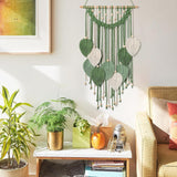 Wandteppich Weldomcor Wandteppich kleine Handelsperlen Holzblätter Startseite - Accessoires und Dekorationen Naty Shop
