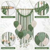 Wandteppich Weldomcor Wandteppich kleine Handelsperlen Holzblätter Startseite - Accessoires und Dekorationen Naty Shop