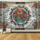 Wandteppich, Yrenendenge, Pilze, Sonnenbrand, Leinwand, Hippie-Augen, Zuhause – Accessoires und Dekorationen, Naty Shop, Multi, 150 x 130 cm