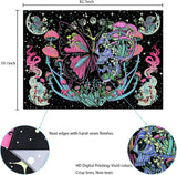 Yrendenge-Wandteppich, fluoreszierender Wandteppich, Schmetterlingsphase, Zuhause – Accessoires und Dekorationen, Naty Shop