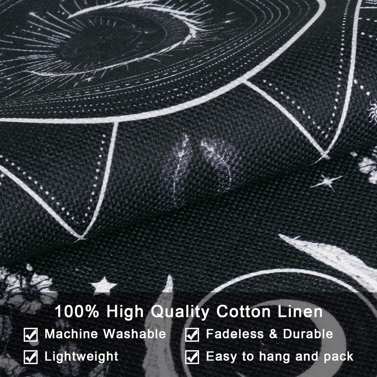 Yugarlibi Wandteppich, 2 Stück, kleine Wandteppiche zum Aufhängen, Mond und Sonne. Zuhause – Accessoires und Dekorationen Naty Shop