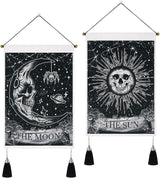 yugarlibi Wandteppich 2 Stück kleine Wandteppiche zum Aufhängen Mond und Sonne Zuhause – Accessoires und Dekorationen Naty Shop Gothic 35 x 50 cm