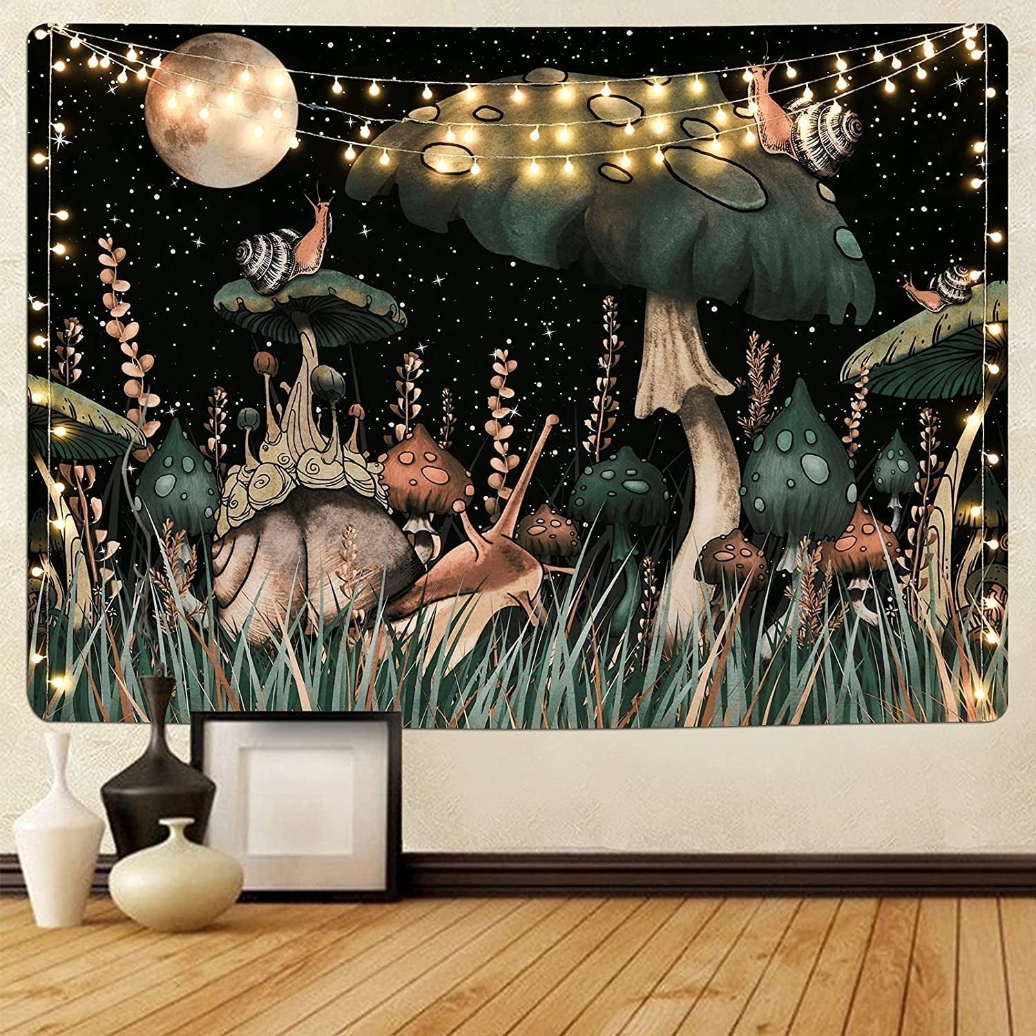 Gobelin Yugarlibi Pilz Schwarzwaldschnecke hängend Zuhause – Accessoires und Dekorationen Naty Shop Pilz 235 L x 180 B cm