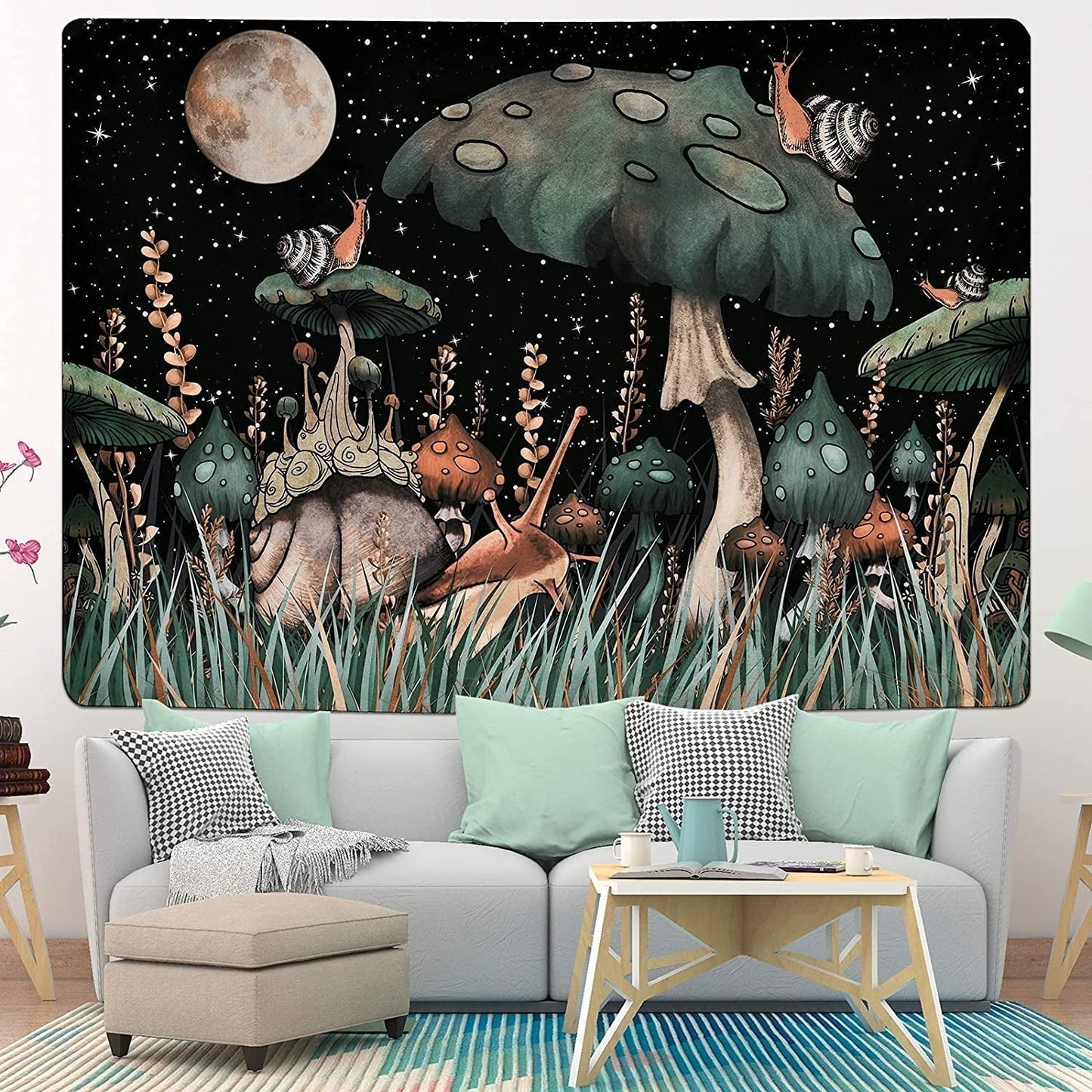 Wandteppich Yugarlibi Pilz Schwarzwaldschnecke hängend Zuhause - Accessoires und Dekorationen Naty Shop