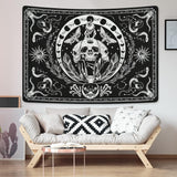 Gobelin Yugarlibi Skelett schwarze Schlange Motten ästhetische Leinwand Zuhause - Accessoires und Dekorationen Naty Shop