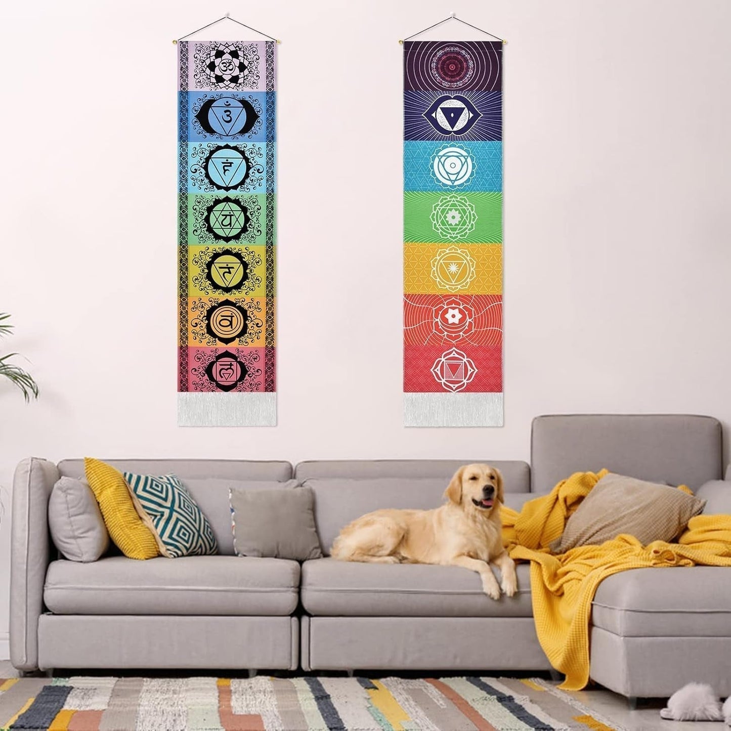 Wandteppich Yugarlibi Hängeset Chakra Meditation Yoga Trippy Zuhause – Accessoires und Dekorationen Naty Shop