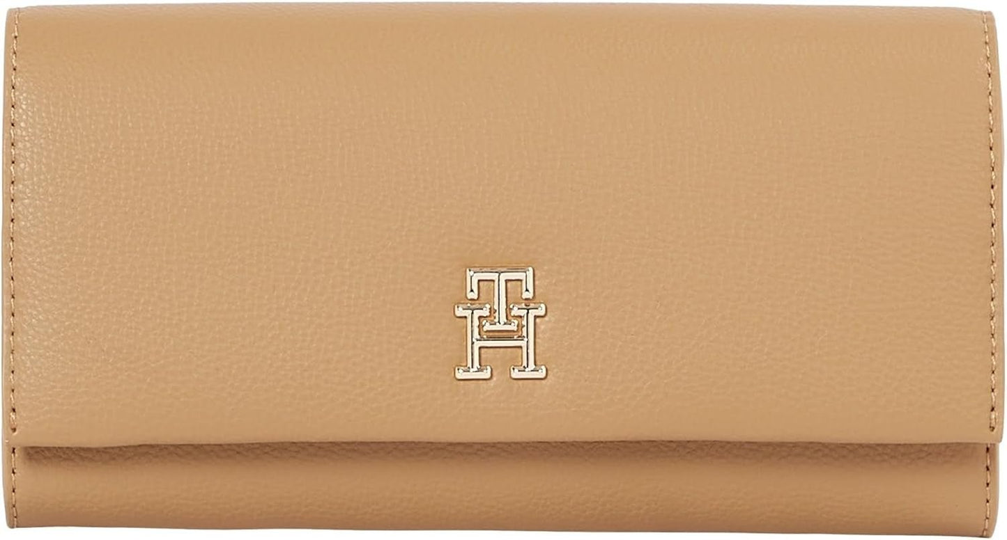 Tommy Hilfiger Aw0aw17267 Damen Geldbörse Damen Naty Shop Khaki (Safari Canvas) Os
