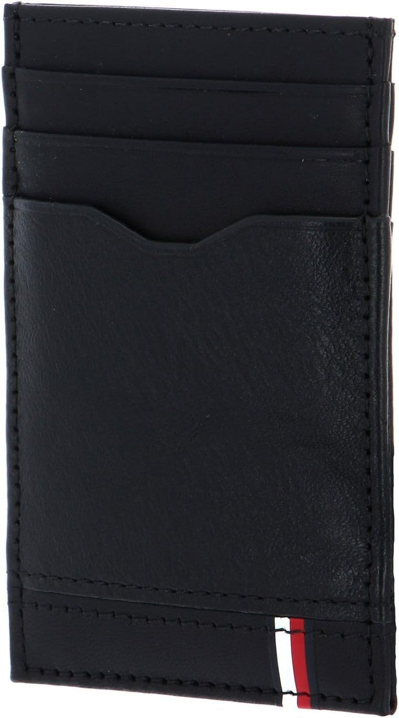 Tommy Hilfiger Herren-TH-Central-Kartenhalter, Bi-Fold-Geldbörse, Schwarz, Einheitsgröße Herren-Geldbörse Naty Shop