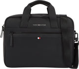 Tommy Hilfiger ESSENTIAL PU COMPUTER BAG Laptoptasche für Herren, Schwarz, OS Gepäck und Reiseausrüstung Naty Shop Standardtitel