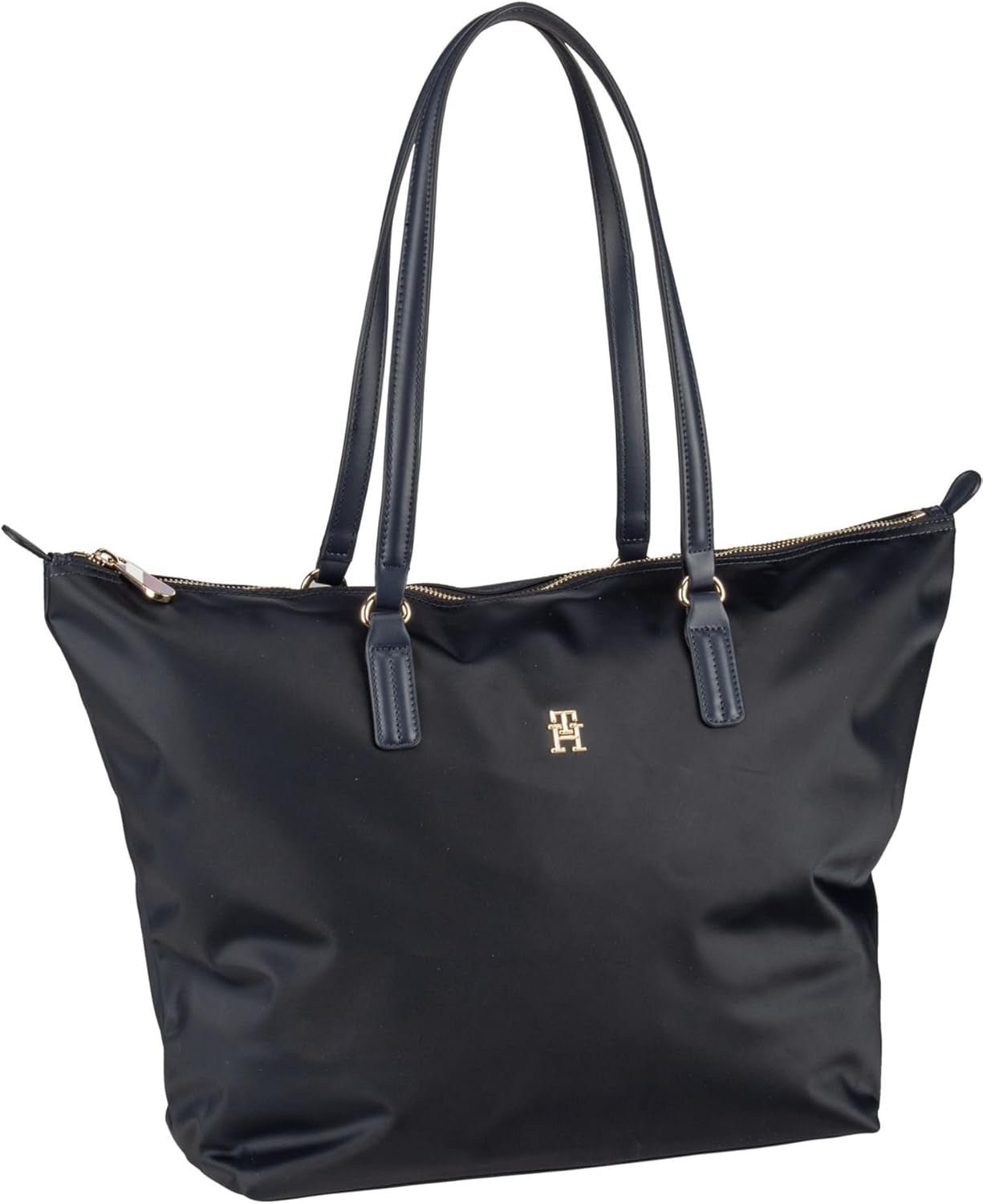 Tommy Hilfiger Damen Poppy Tragetasche mit Reißverschluss Damentaschen Naty Shop Blau (Space Blue)