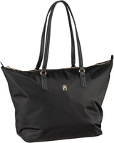 Tommy Hilfiger Damen Poppy Tote Zipper Bag Damentaschen Naty Shop Schwarz (Schwarz)