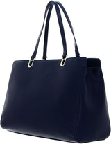 Tommy Hilfiger Damentasche TH Timeless Satchel mit Innentaschen, Blau (Space Blue), Einheitsgröße Damentaschen Naty Shop