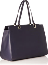 Tommy Hilfiger Damentasche TH Timeless Satchel mit Innentaschen, Blau (Space Blue), Einheitsgröße Damentaschen Naty Shop