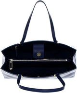 Tommy Hilfiger Damentasche TH Timeless Satchel mit Innentaschen, Blau (Space Blue), Einheitsgröße Damentaschen Naty Shop