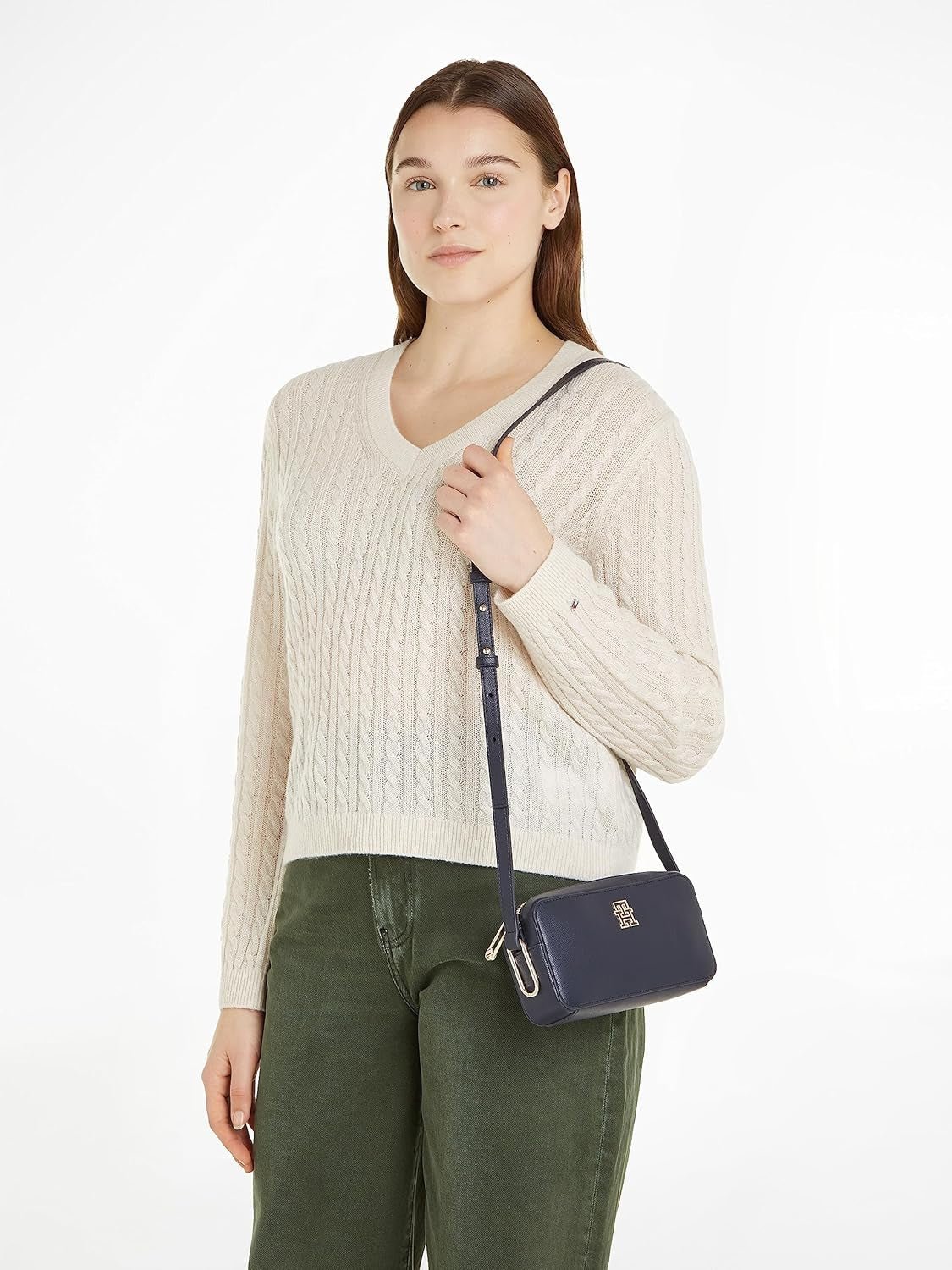 Tommy Hilfiger Damen Umhängetasche Timeless Camera Bag Small, Blau (Space Blue), Einheitsgröße Damentaschen Naty Shop