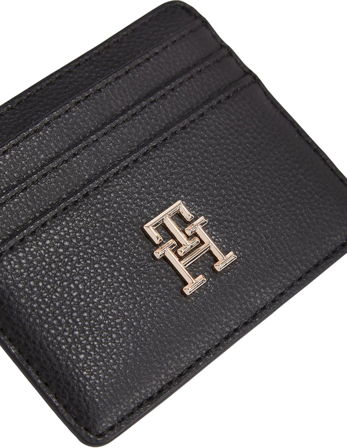 Tommy Hilfiger Damen Kartenetui Soft Logotape Small, schwarz, Einheitsgröße Portemonnaie Damen Naty Shop