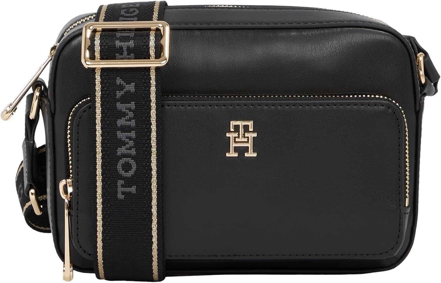 Tommy Hilfiger Damen Th Joy Kameratasche Aw0aw16812 Crossover-Gepäck und Reiseausrüstung Naty Shop Schwarz (Schwarz)