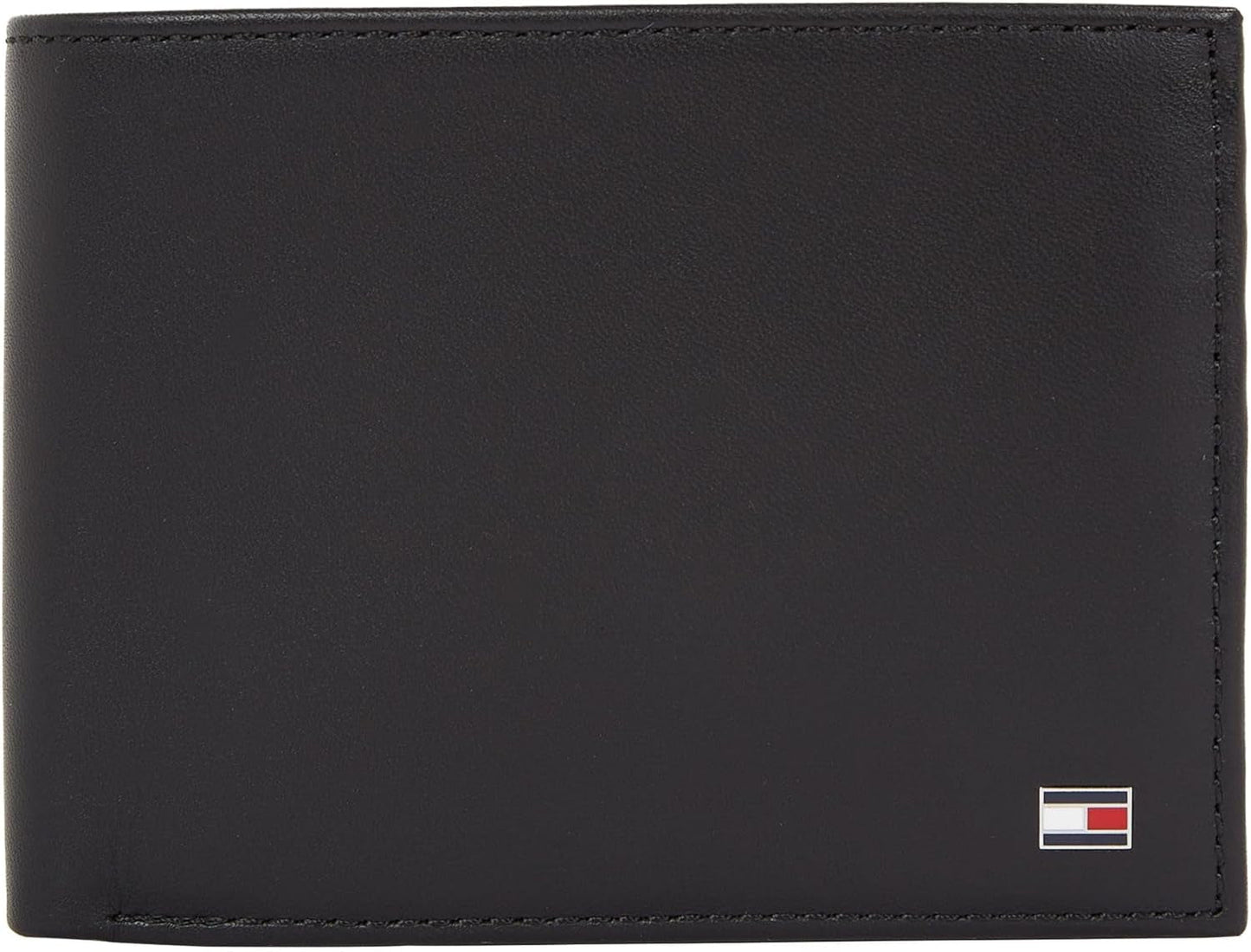 Tommy Hilfiger Herren-Eton-Geldbörse mit Münzfach, Herren-Geldbörse, Naty Shop, Schwarz