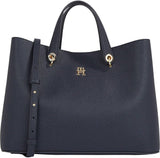 Tommy Hilfiger Umhängetasche Emblem abnehmbarer Schultergurt Taschen Damen Naty Shop Blau (Space Blue)
