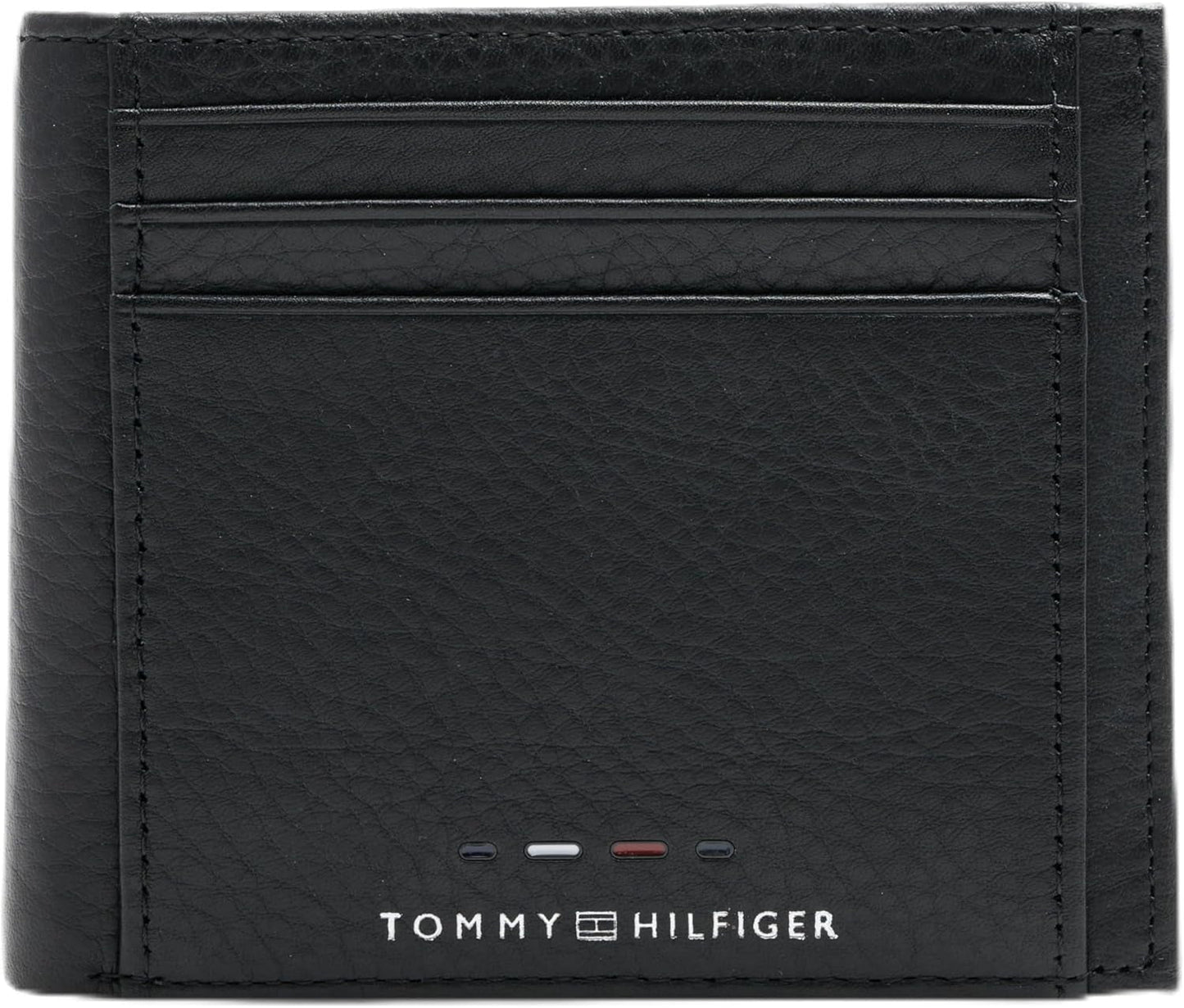 Tommy Hilfiger TH PREMIUM LEATHER EXTRA CC COIN Herren-Doppel-Geldbörse Schwarz OS Herren-Geldbörse Naty Shop Standardtitel