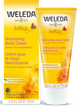 WELEDA Bio Baby Calendula Pflegecreme Körper & Gesicht 75ml – Gesichtscreme / Hautcreme für Naturkosmetik mit Sesamöl und Lanolin zur Pflege trockener Haut. Feuchtigkeitsspendende Pflegecreme für Babys und Kinder Kinder - Bade- und Hautpflege Naty Shop