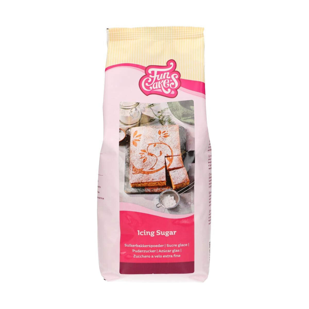 FunCakes Puderzucker, raffinierter Puderzucker in Süßwarenqualität, ultrafeine Textur, perfekt zum Herstellen von Buttercreme oder zum Verteilen von Fondant, Halal, 900 g Naty Shop Zuckerpaste Standardtitel